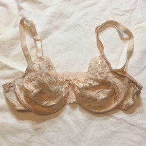 Vintage light pink lace VS bra